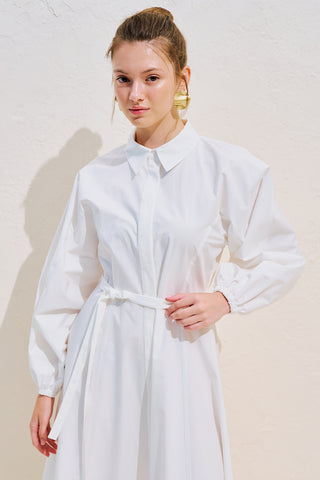 Edith Shirt Dress Ecru