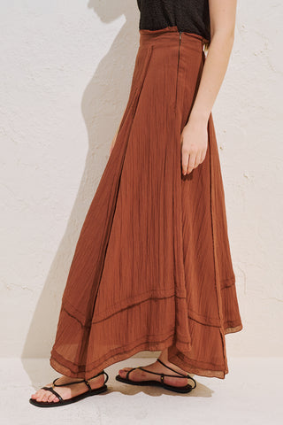 Asymmetric Panelled Draped Skirt Tile