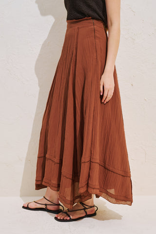 Asymmetric Panelled Draped Skirt Tile