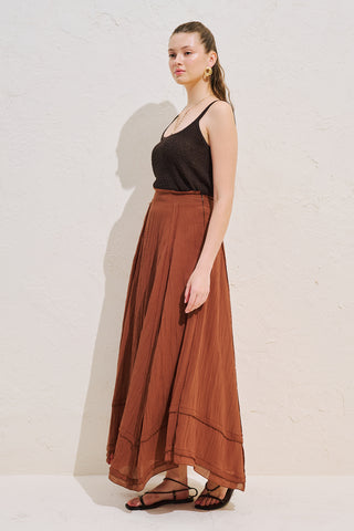 Asymmetric Panelled Draped Skirt Tile