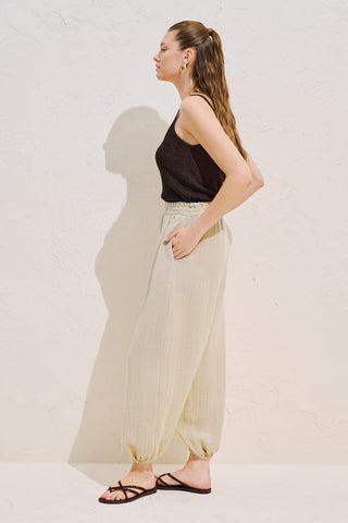 Muslin Balloon Trousers Sand