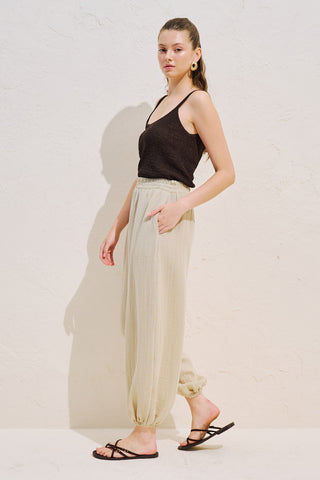 Muslin Balloon Trousers Sand