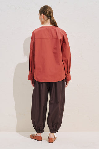 Pleated Waist Statement Shirt Tile