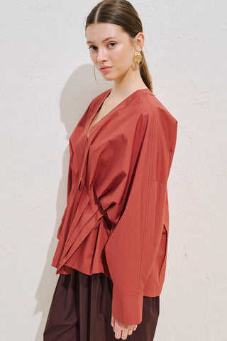Pleated Waist Statement Shirt Tile