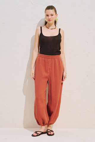 Muslin Balloon Trousers Orange