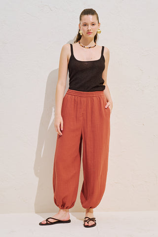 Muslin Balloon Trousers Orange