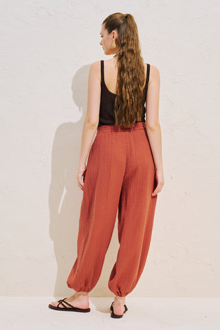 Muslin Balloon Trousers Orange