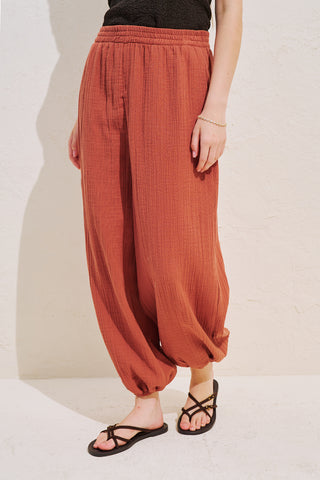 Muslin Balloon Trousers Orange