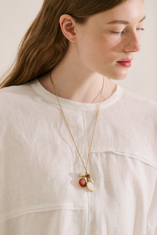 Linen Wide Sleeve Blouse Ecru