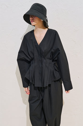 Drawstring Bucket Hat Black