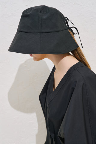 Drawstring Bucket Hat Black