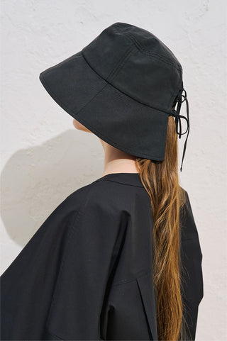 Drawstring Bucket Hat Black
