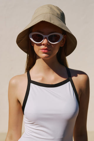 Drawstring Bucket Hat Camel