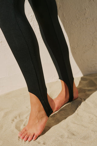 Stirrup Swim Leggings Black