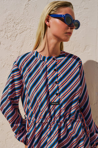 Printed Modest Swim Set With Bag Dark Brown