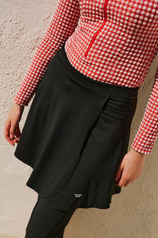Wrap Swim Skirt Black