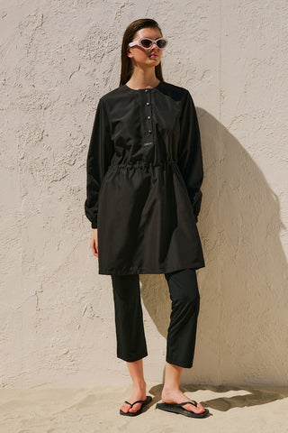 Printed Modest Swim Set With Bag Black