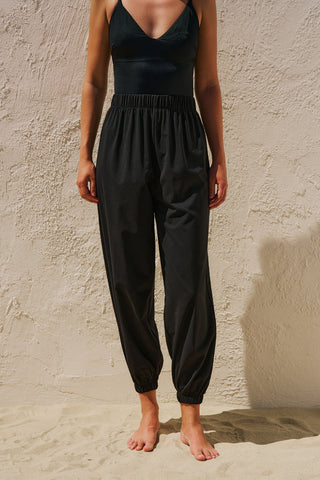 Ruched Jogger Swim Trousers Black
