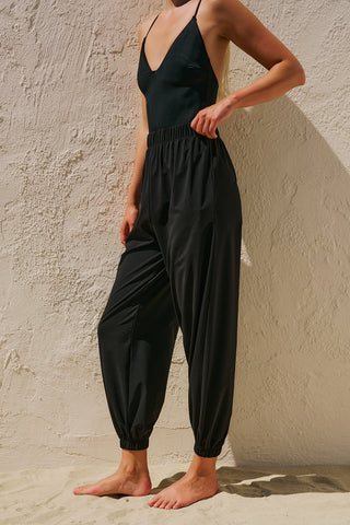 Ruched Jogger Swim Trousers Black