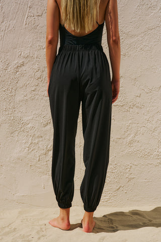 Ruched Jogger Swim Trousers Black