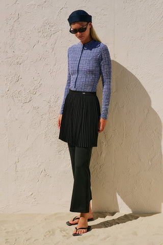 Pleated Swim Skirt Black