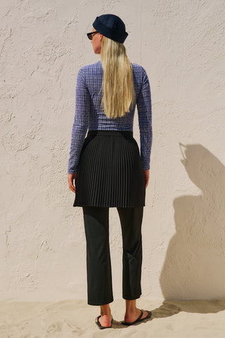 Pleated Swim Skirt Black
