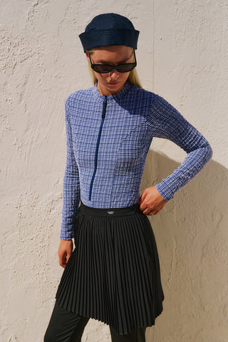 Pleated Swim Skirt Black