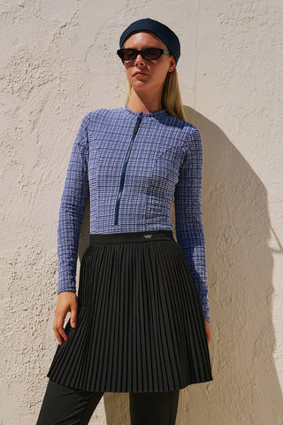 Pleated Swim Skirt Black