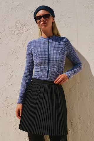 Pleated Swim Skirt Black