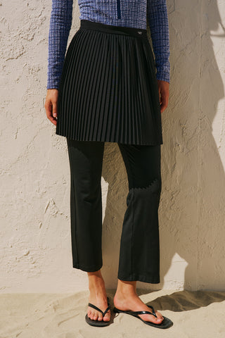 Pleated Swim Skirt Black