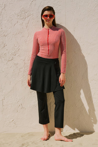 Wrap Swim Skirt Black