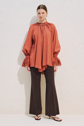 Lace Sleeve Edition Blouse Tile