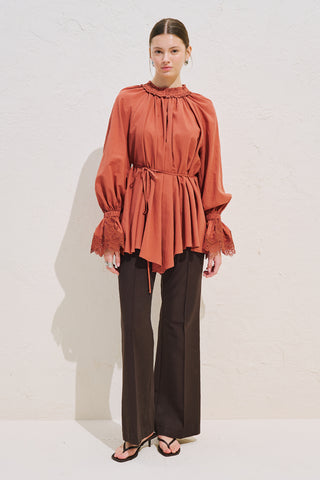 Lace Sleeve Edition Blouse Tile