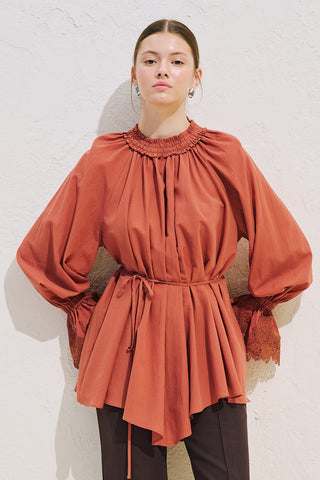 Lace Sleeve Edition Blouse Tile