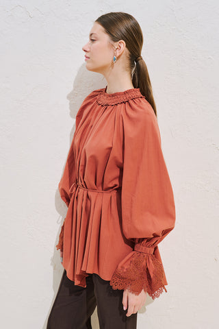 Lace Sleeve Edition Blouse Tile