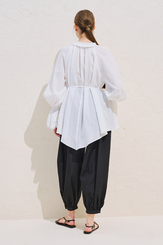 Lace Sleeve Edition Blouse Ecru