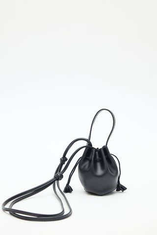 Lula Mini Ruched Bag Black
