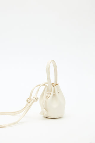 Lula Mini Ruched Bag Ecru