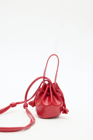 Lula Mini Ruched Bag Red