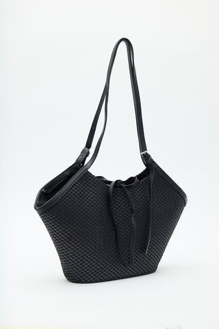 Ezra Woven Tote Bag Black