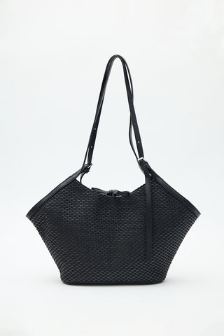 Ezra Woven Tote Bag Black