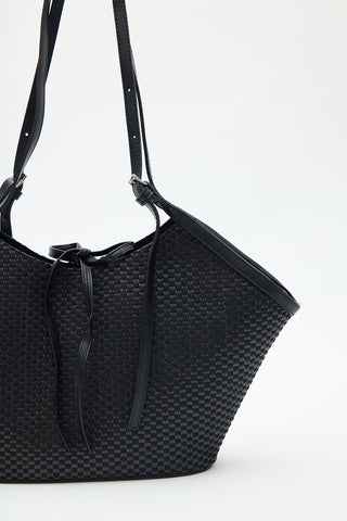 Ezra Woven Tote Bag Black