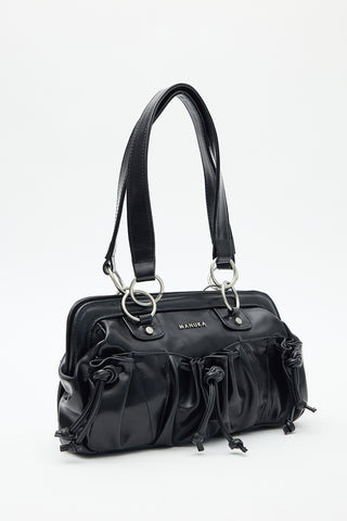 Adela Ruched Pocket Bag Black