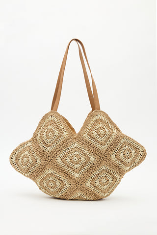 Elora Straw Bag Beige