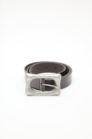 Vintage Buckle Belt Brown