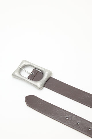 Vintage Buckle Belt Brown