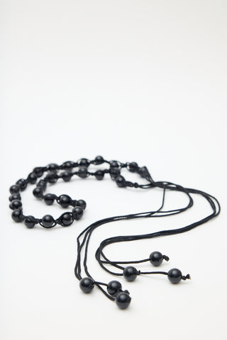 Beaded Detail Belt Black