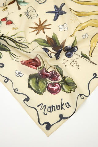Patterned Cotton Square Scarf Lucy