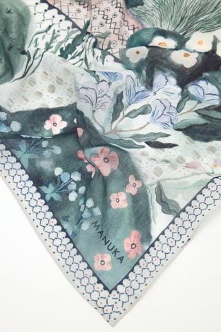 Patterned Cotton Square Scarf Mita