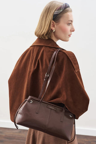 Stripe-Detail Bag Brown